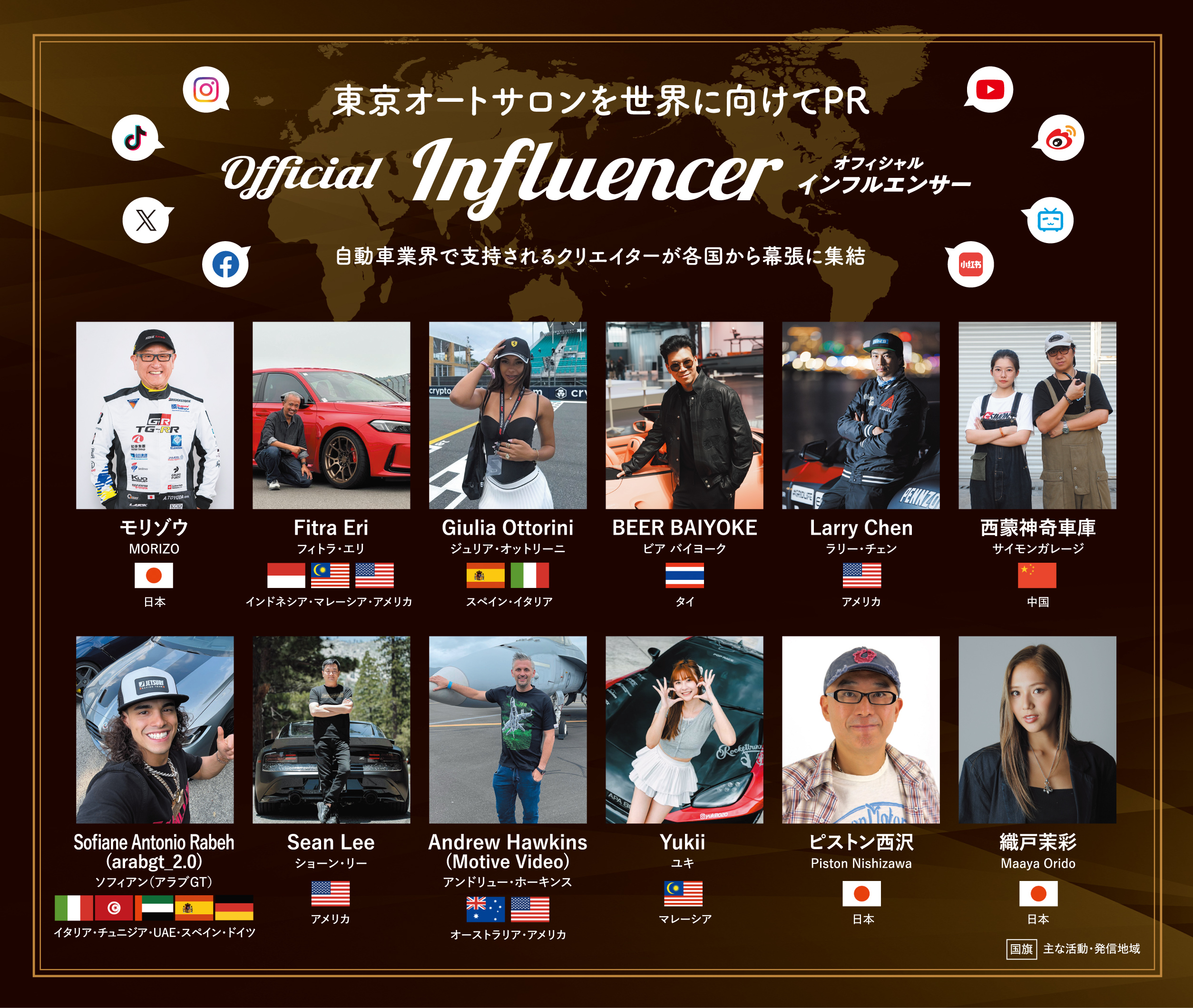 東京オートサロン2026オフィシャルインフルエンサー発表
